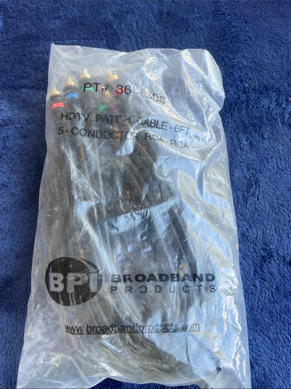5-Conductor HDTV Patch Cable - Black